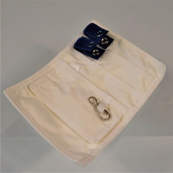 Pocket Pal Medical Instrument Organizer Pocket Protector White w Royal Blue Tabs - Picture 3 of 5